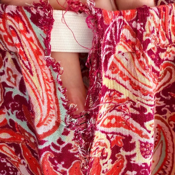 Billabong relaxed flowy pull on pant pink multi-color S - Picture 4 of 5